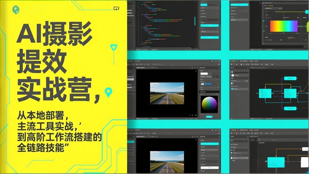 AI+摄影提效实战营，从本地部署，主流工具实战，到高阶工作流搭建的全链路技能-云讯网创