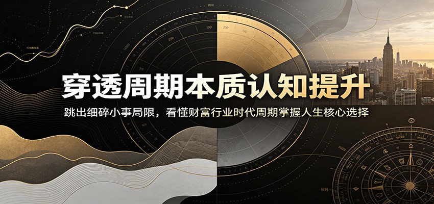 穿透周期本质认知提升：跳出细碎小事局限，看懂财富行业时代周期掌握人生核心选择-云讯网创