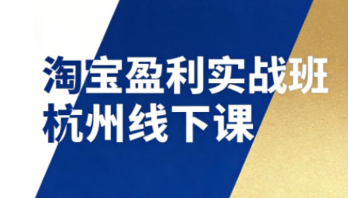 淘宝盈利实战班杭州线下课12月26-28日(音频+字幕)，帮你掌握SOP流程+12门核心技术-云讯网创