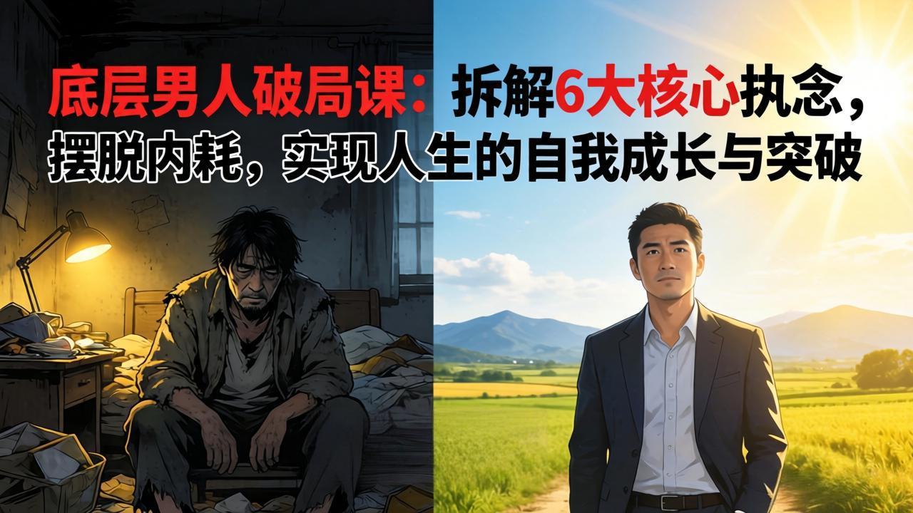 付费文章：底层男人破局课：拆解 6 大核心执念，摆脱内耗，实现人生的自我成长与突破-云讯网创