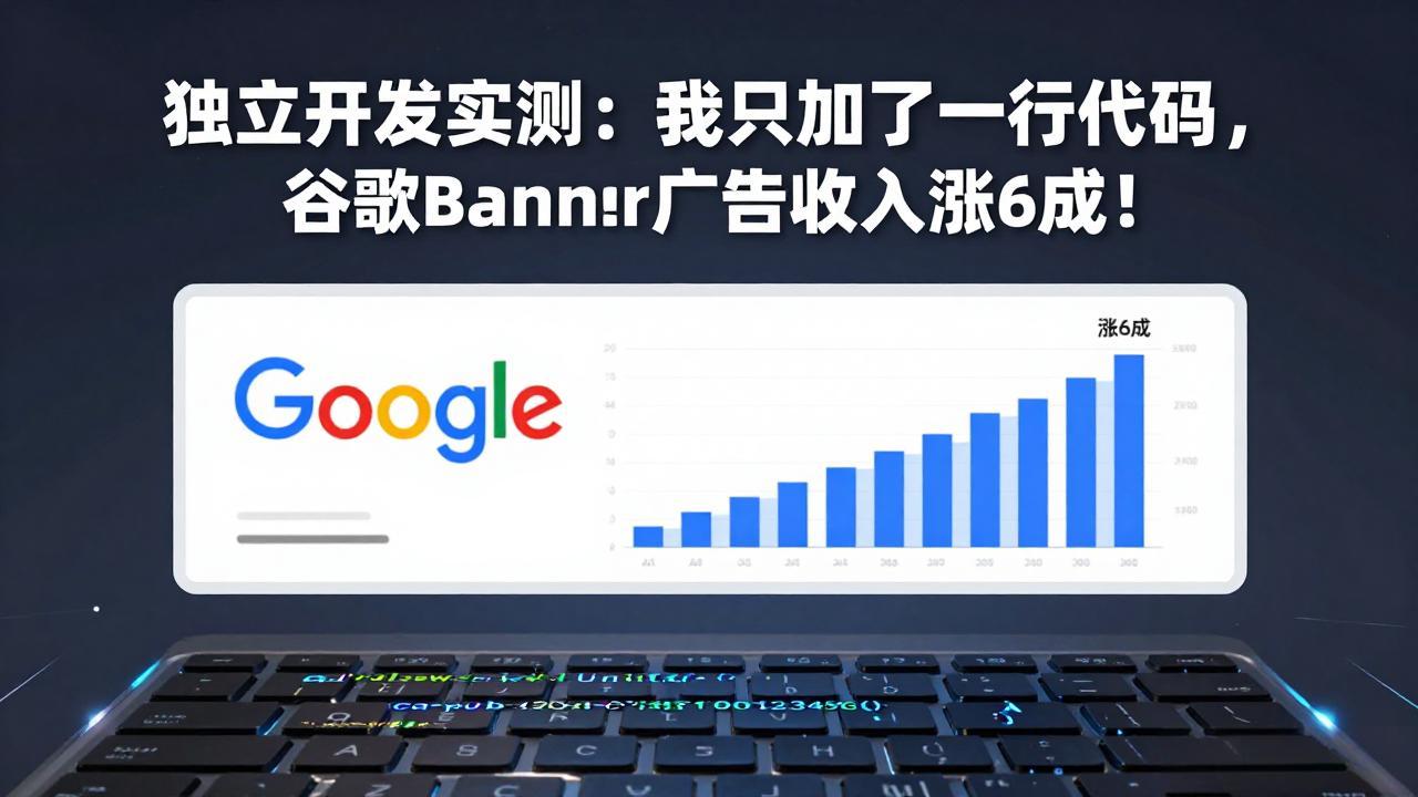 付费文章：独立开发实测：我只加了一行代码，谷歌Banner广告收入涨6成！-云讯网创