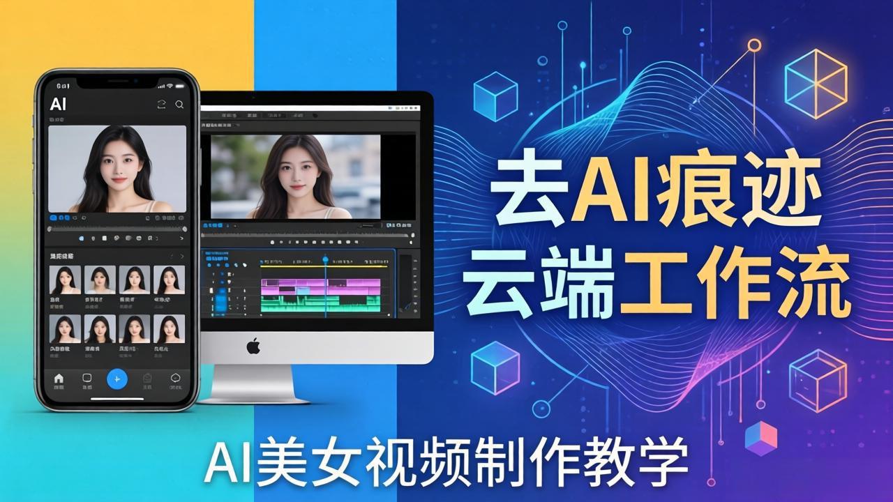 AI美女视频制作教学：去AI痕迹，云端工作流出图，手机电脑均可，不需要配置-云讯网创