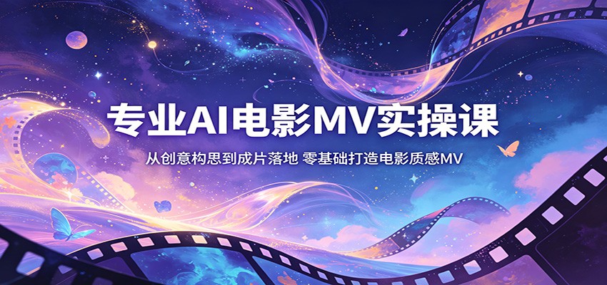 专业AI电影MV实操课：从创意构思到成片落地，零基础打造电影质感MV-云讯网创
