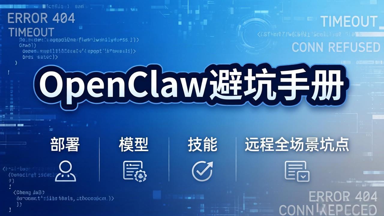 OpenClaw避坑手册：部署+模型+技能+远程全场景坑点，一次性给你说全，少走弯路-云讯网创