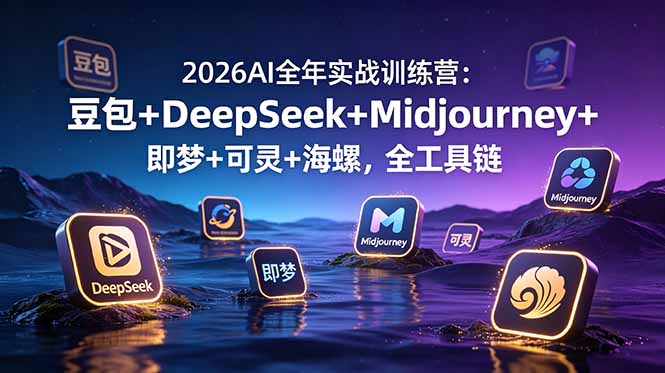 2026AI全年实战训练营：豆包+DeepSeek+Midjourney+即梦+可灵+海螺，全工具链-云讯网创