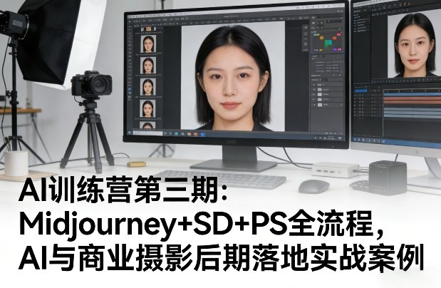 AI训练营第三期：Midjourney+SD+PS全流程，AI与商业摄影后期落地实战案例-云讯网创
