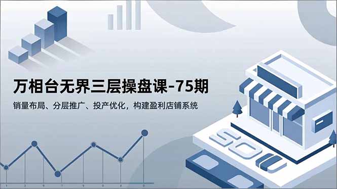 万相台无界三层操盘课-75期，销量布局、分层推广、投产优化，构建盈利店铺系统-云讯网创
