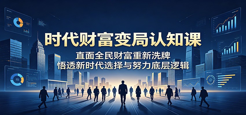 时代财富变局认知课：直面全民财富重新洗牌，悟透新时代选择与努力底层逻辑-云讯网创
