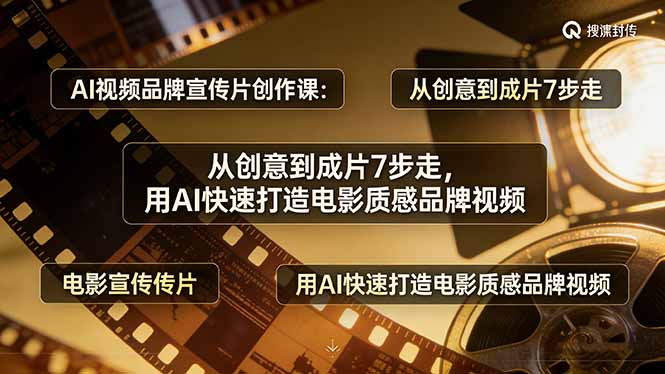 AI视频品牌宣传片创作课：从创意到成片7步走，用AI快速打造电影质感品牌视频-云讯网创