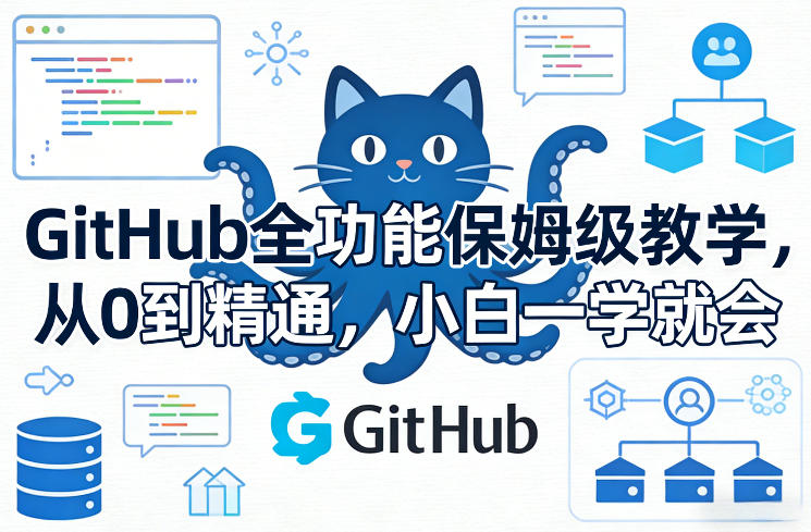 GitHub全功能保姆级教学，从0到精通，小白一学就会-云讯网创