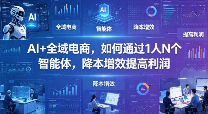 AI+全域电商，如何通过1人N个智能体，降本增效提高利润-云讯网创