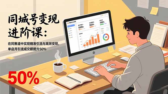 同城号变现进阶课：在同城赛道中实现精准引流与高效变现，单店月引流成交额提升50%-云讯网创