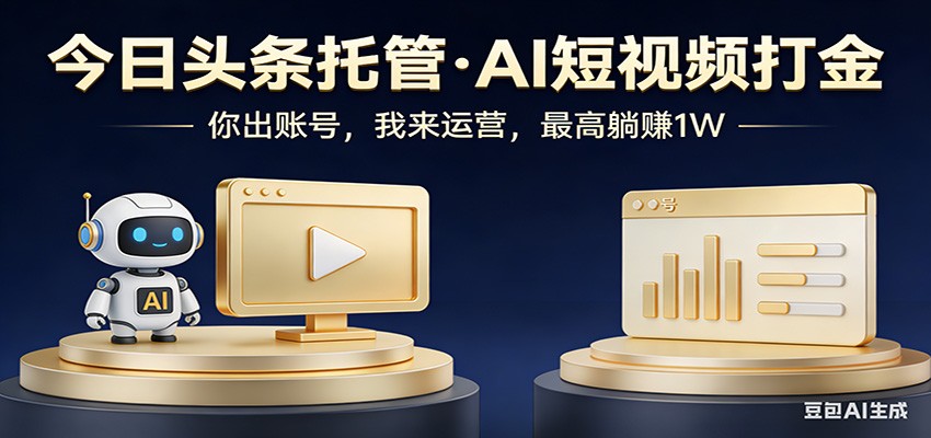 头条号AI托管，我提供作品，你提供账号，每天5分钟发布，小白躺赚3000+-云讯网创