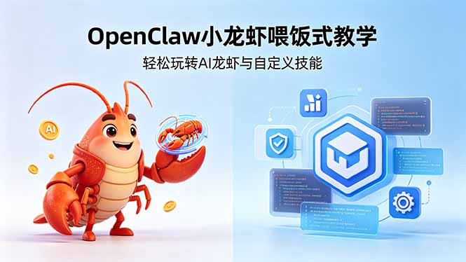 不用懂技术！OpenClaw小龙虾喂饭式教学，轻松玩转AI龙虾与自定义技能-云讯网创