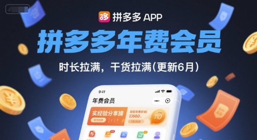 拼多多年费会员，实经验分享操，时长拉满，干货拉满(更新26年2月)-云讯网创