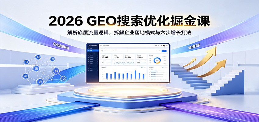 2026 GEO搜索优化掘金课：解析底层流量逻辑，拆解企业落地模式与六步增长打法-云讯网创