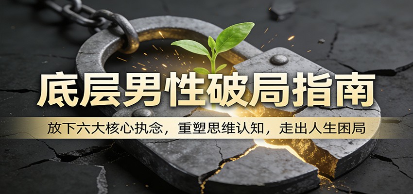 底层男性破局指南：放下六大核心执念，重塑思维认知，走出人生困局-云讯网创