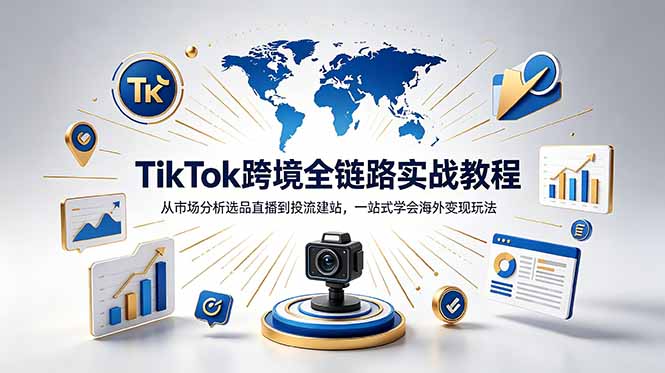 TikTok+独立站跨境基础全套教程,拆解平台盈利逻辑,新手从零跑通变现全流程-云讯网创