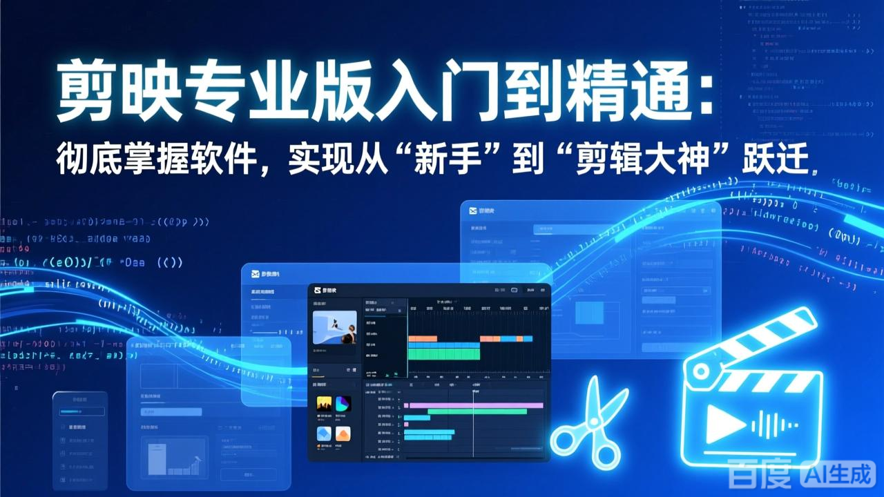 剪映专业版入门到精通：彻底掌握软件，实现从“新手”到“剪辑大神”跃迁-云讯网创