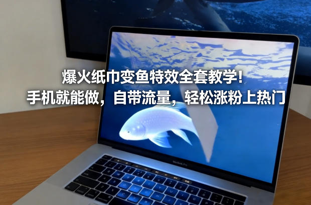 爆火纸巾变鱼特效全套教学！手机就能做，自带流量，轻松涨粉上热门-云讯网创