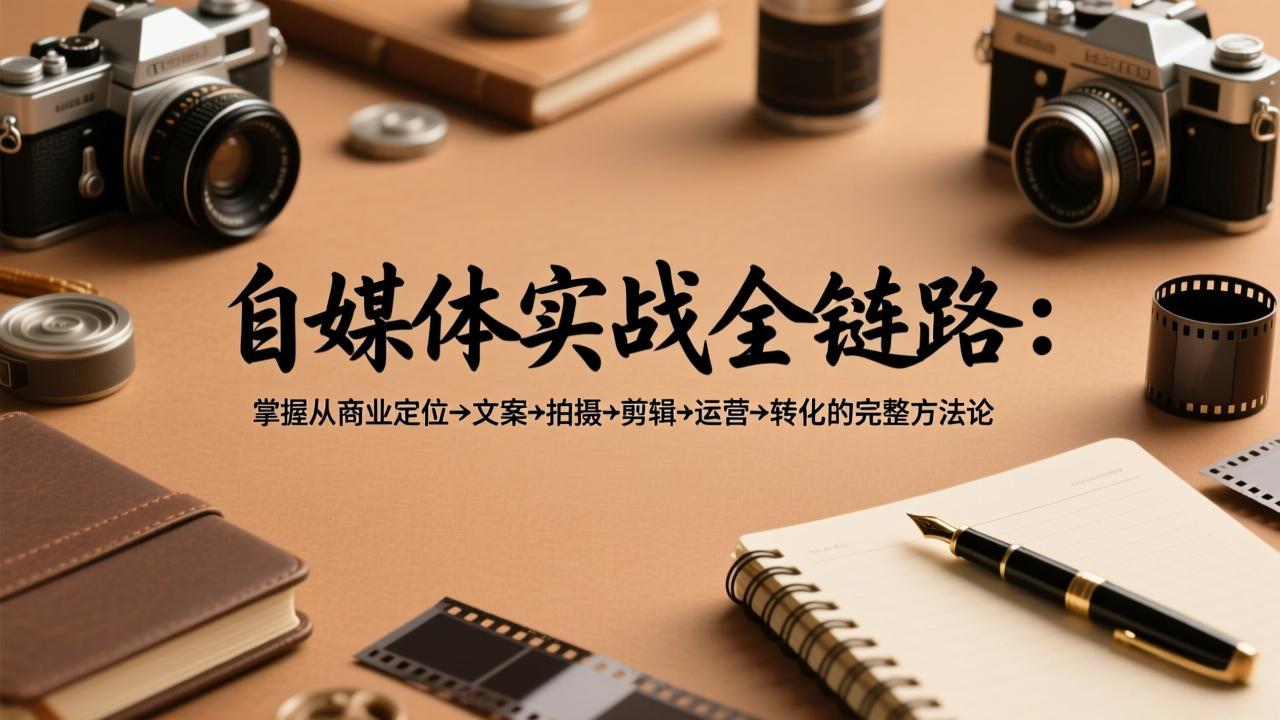 自媒体实战全链路：掌握从商业定位→文案→拍摄→剪辑→运营→转化的完整方法论-云讯网创