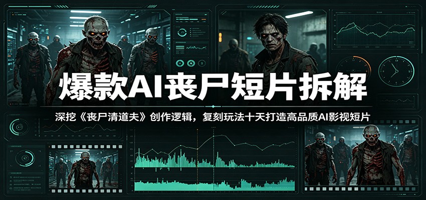 爆款AI丧尸短片拆解：深挖《丧尸清道夫》创作逻辑，复刻玩法快速打造高品质AI影视短片-云讯网创