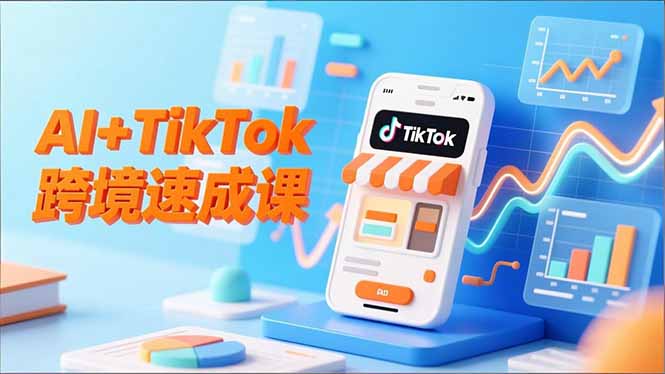 AI+TikTok跨境速成课，智能翻译、店铺定位、流程拆解，7天高效上线运营-云讯网创
