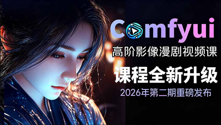 2026新版ComfyUI漫剧动画全流程实战课，0基础入门到进阶全流程动态漫，轻松实现流量变现-云讯网创