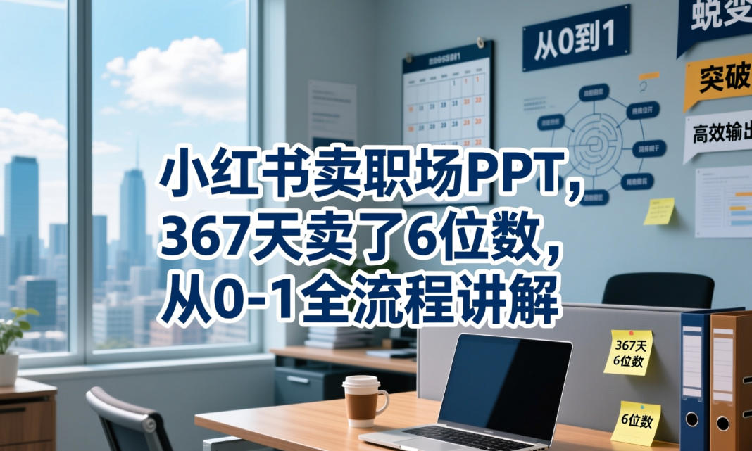 小红书卖职场PPT,367天卖了6位数,从0-1全流程讲解-云讯网创