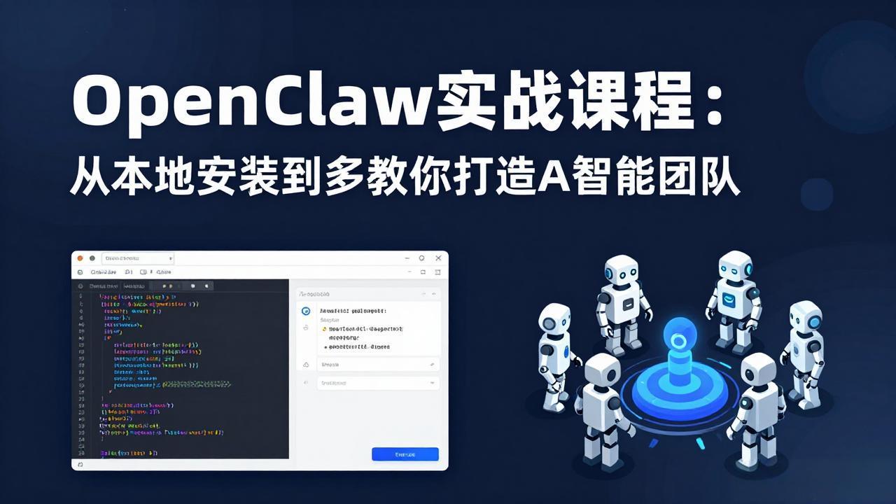 OpenClaw实战课程：从本地安装到多Agent协同，手把手教你打造AI智能团队-云讯网创