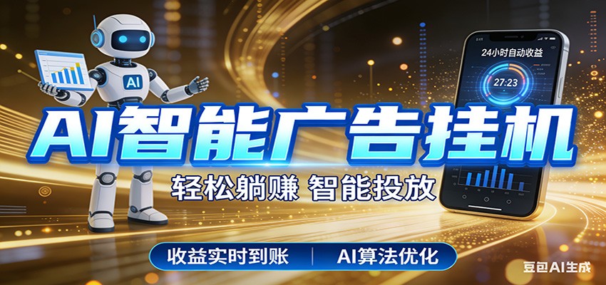 智能广告挂机新时代，利用碎片化时间实现稳定被动收益，AI帮你持续盈利-云讯网创