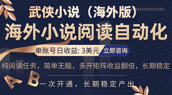 小说阅读挂机，单账号日收益3美元，单可多开裂变支持批量多开，单电脑日收益可达1000+-云讯网创