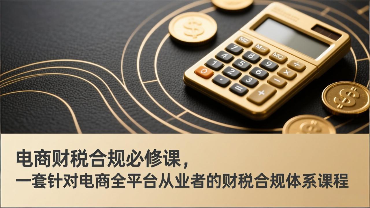 电商财税合规必修课，是一套针对电商全平台从业者的财税合规体系课程-云讯网创