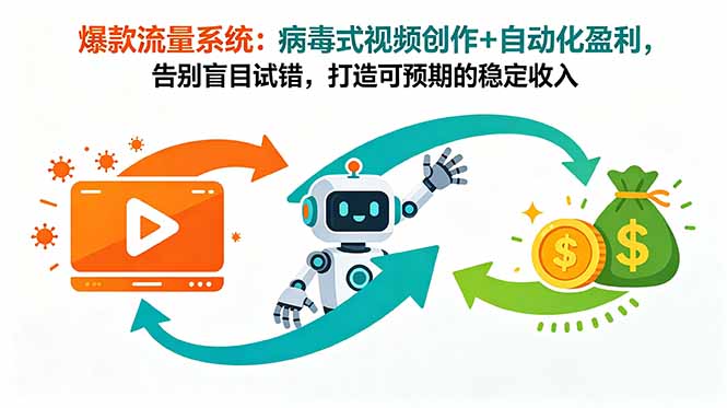爆款流量系统:病毒式视频创作+自动化盈利,告别盲目试错,打造可预期的稳定收入-云讯网创