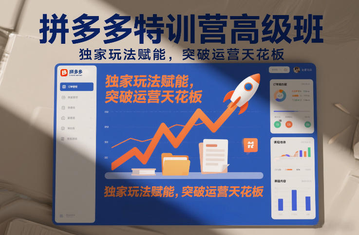 拼多多特训营高阶班，独家玩法赋能，突破运营天花板(更新26年4月10日)-云讯网创