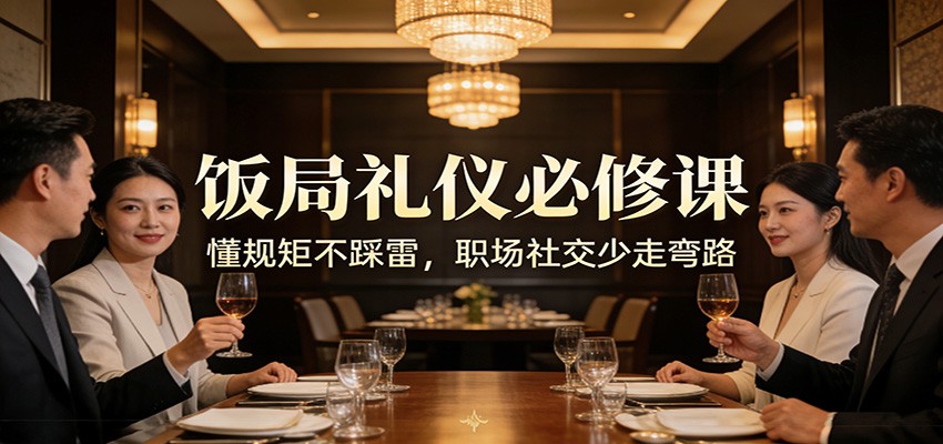 公众号收费文章：《饭局礼仪必修课：懂规矩不踩雷，职场社交少走弯路》-云讯网创