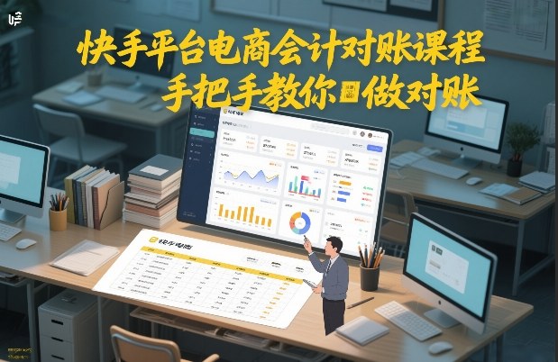 快手平台电商会计对账课程，手把手教你做对账-云讯网创