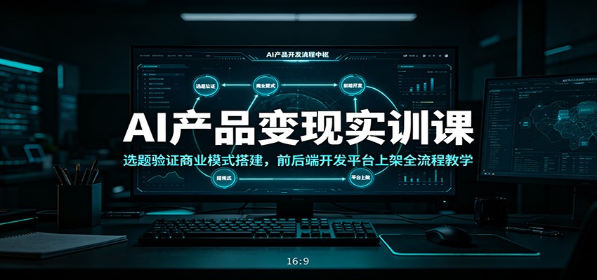 AI产品变现实训课：选题验证商业模式搭建，前后端开发平台上架全流程教学-云讯网创