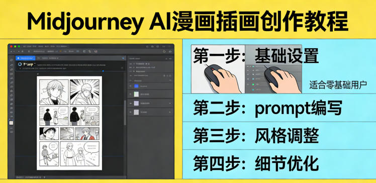 利用Midjourney AI人工智能轻松创作漫画插画教程，零基础创作完整漫画插画-云讯网创