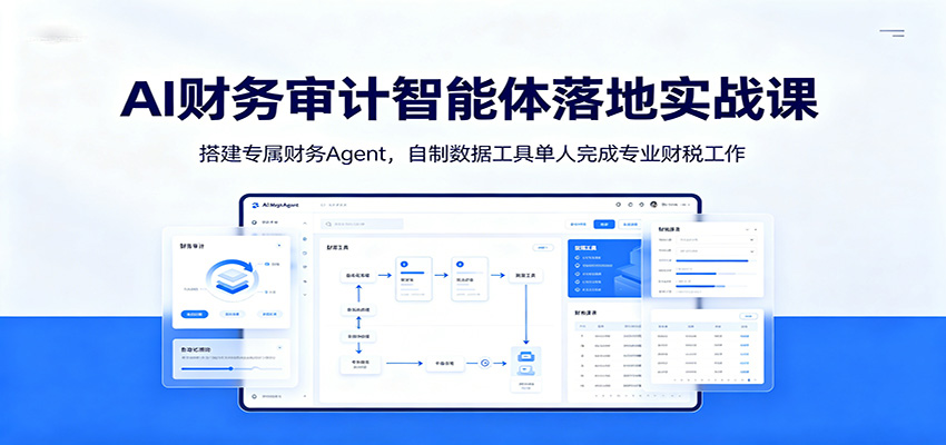 AI财务审计智能体落地实战课：搭建专属财务Agent，自制数据工具单人完成专业财税工作-云讯网创