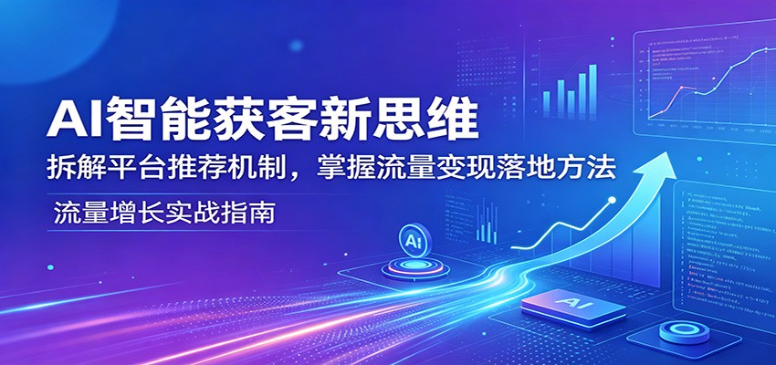 AI智能获客新思维：拆解平台推荐机制，掌握流量变现落地方法-云讯网创