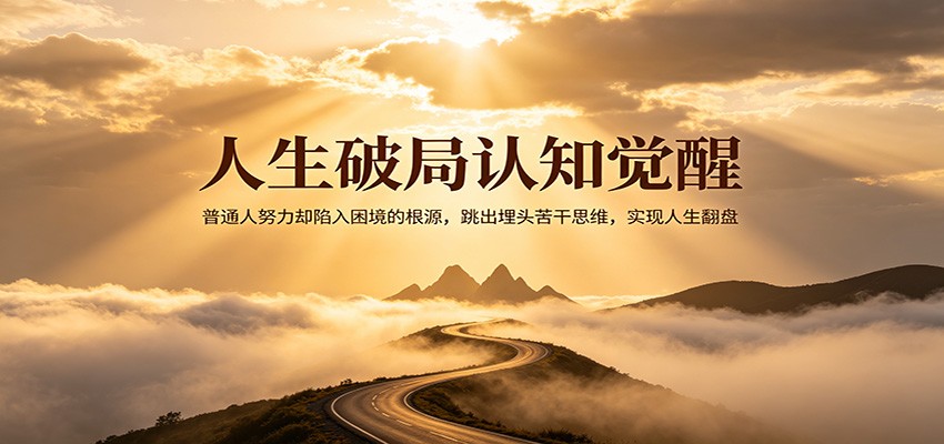 人生破局认知觉醒，普通人努力却陷入困境的根源，跳出埋头苦干思维，实现人生翻盘-云讯网创