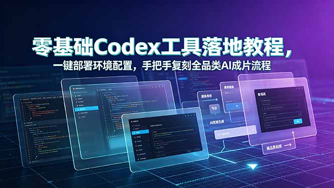 零基础Codex工具落地教程，一键部署环境配置，手把手复刻全品类AI成片流程-云讯网创