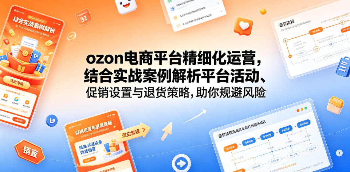 ozon电商平台精细化运营,结合实战案例解析平台活动、促销设置与退货策略,助你规避风险、提升销量-云讯网创