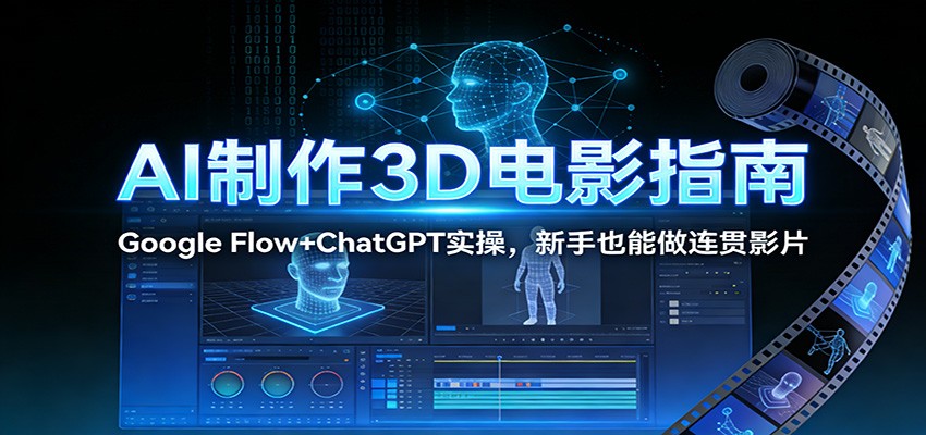 AI制作3D电影指南：Google Flow+ChatGPT实操，新手也能做连贯影片-云讯网创