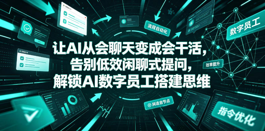 让AI从会聊天变成会干活，告别低效闲聊式提问，解锁AI数字员工搭建思维-云讯网创