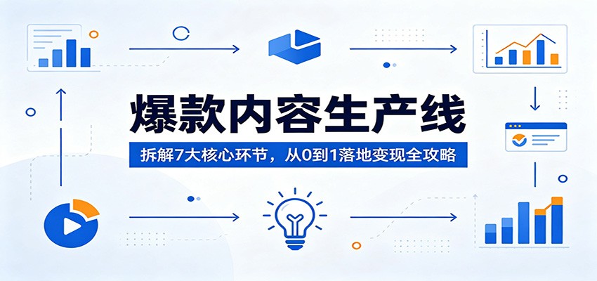 爆款内容生产线：拆解7大核心环节，从0到1落地变现全攻略-云讯网创