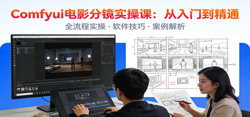 ComfyUI电影分镜实操课：分镜一致性，全流程AI视频制作，零基础也能做专业分镜-云讯网创
