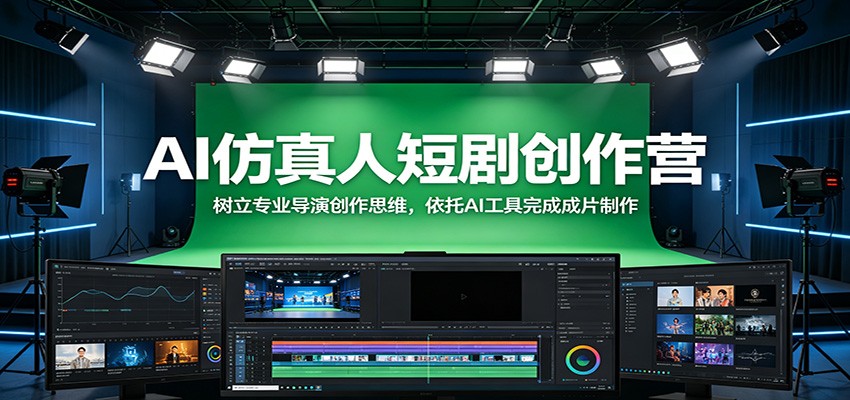 AI仿真人短剧创作营：树立专业导演创作思维，依托AI工具完成成片制作-云讯网创