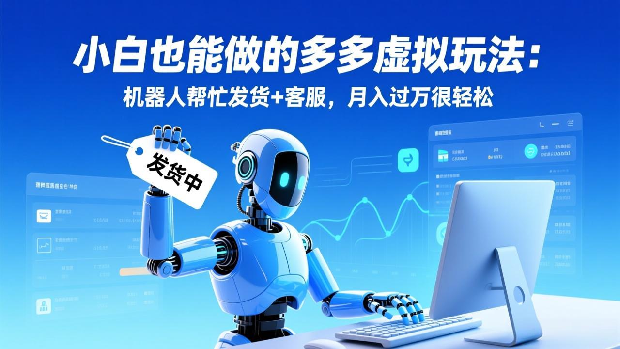 小白也能做的多多虚拟玩法：机器人帮忙发货+客服，月入过万很轻松-云讯网创